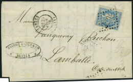 Lettre N° 45A, 20c Bleu, Bdf, Sur L De Nantes 23.1.71 Pour Lamballe, T.B. - Andere & Zonder Classificatie