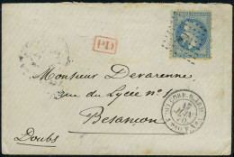 Lettre N° 29, 20c Bleu Sur L Obl Losange Ancre + Càd Corr Armée Ligne PAS F N° 3 Pour... - Andere & Zonder Classificatie