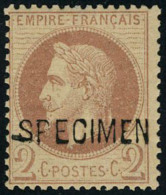 Neuf Avec Charnière N° 26Bc, 2c Brun Rouge Surcharge Spécimen, Cl, T.B. - Sonstige & Ohne Zuordnung