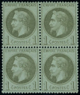 Neuf Sans Charnière N° 25, 1c Bronze, Bloc De 4, Superbe - Andere & Zonder Classificatie