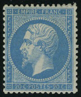 Neuf Avec Charnière N° 22, 20c Bleu Bon Centrage Cl T.B. Signé Roumet - Other & Unclassified