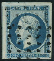 Oblitéré N° 15, 25c Bleu Empire, Oblitéré Gros Points, T.B. - Autres & Non Classés