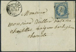 Lettre N° 14i, 20c Bleu Bdf Avec Filet D'encadrement Sur L T.B. Signé - Sonstige & Ohne Zuordnung