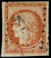 Oblitéré N° 5, 40c Orange, T.B. Signé Brun - Andere & Zonder Classificatie