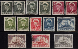 J0049 GREENLAND 1950, Definitives, Mixed Lot Of Used And MNH - Nuovi