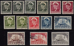 J0049 GREENLAND 1950, Definitives, Mixed Lot Of Used And MNH - Unused Stamps