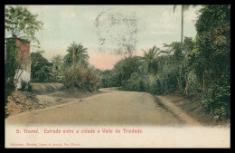 SÃO TOMÉ E PRÍNCIPE-Estrada Entre A Cidade E Valle Da Trindade. (Mendes Lopes & Araujo) Carte Postale - Santo Tomé Y Príncipe