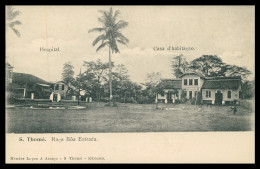 SÃO TOMÉ E PRÍNCIPE- Roça "Bôa Entrada"- Hospital; Casa D'habitação( Ed. Mendes & Lopes Araujo )carte Postale - Santo Tomé Y Príncipe