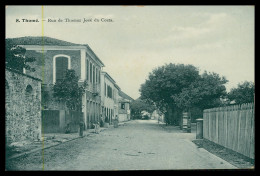 SÃO TOMÉ E PRÍNCIPE- Rua De Thomaz José Da Costa ( Ed. Mendes & Lopes Araujo )carte Postale - Sao Tome And Principe