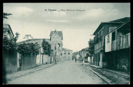 SÃO TOMÉ E PRÍNCIPE - Rua Matheus Sampaio ( Ed. Mendes & Lopes Araujo )carte Postale - Santo Tomé Y Príncipe