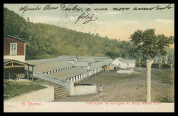 SÃO TOMÉ E PRÍNCIPE - Habitações De Serviçaes Na Roça Monte Café. ( Ed. Salvador Levy & Cª.)carte Postale - Sao Tome Et Principe