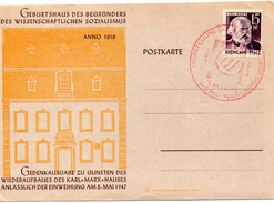 Tarjeta Con Matasellos  Rojo 1947. - Andere & Zonder Classificatie