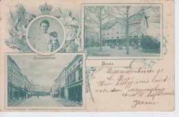 CPA Précurseur 1898 - Breda Avec 3 Vues Dont Dennenoord, Veemarktstraat - Breda