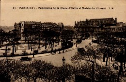 75-PARIS..PANORAMA DE LA PLACE D'ITALIE ET MAIRIE   ..CPA - Arrondissement: 13