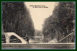 CPA CHILLY MAZARIN La Pièce D' Eau Du Château Voy 1938 TB (manque TP Verso) - Chilly Mazarin