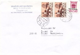 L1206 - Czech Rep. (2000) 389 01 Vodnany (letter) Tariff: 5,40 (stamp 4,60 - Significantly Shifted Text CESKA REPUBLIKA) - Varietà & Curiosità