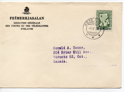 Carta Con Matasellos De 1956 Reykjavik.- - Lettres & Documents