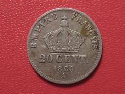 20 Centimes Napoléon III 1866 A Paris 5259 - 20 Centimes