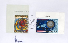 Austria Österreich Euro Einführung 01.01.2002 Friedensreich Hundertwasser Fragment - Lettres & Documents