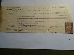 Timbre Fiscal Sur Reçu De La Firme Laurent Frères à Boussu-lez-Mons.-1925- - Documenten