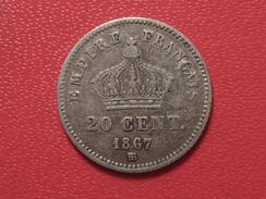 20 Centimes Napoléon III 1867 BB Strasbourg 5267 - 20 Centimes