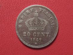 20 Centimes Napoléon III 1867 BB Strasbourg 5271 - 20 Centimes