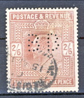 UK Edward VII 1902 N. 118 - 2,5 Scellini Violetto PERFIN Usato Cat. € 90 - Unclassified