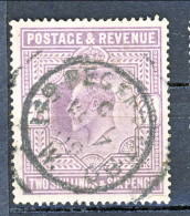 UK Edward VII 1902 N. 118 - 2,5 Scellini Violetto PERFIN Usato Cat. € 90 - Non Classificati