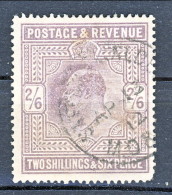 UK Edward VII 1902 N. 118 - 2,5 Scellini Violetto PERFIN Usato Cat. € 90 - Sin Clasificación