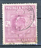 UK Edward VII 1902 N. 118 - 2,5 Scellini Violetto PERFIN Usato Cat. € 90 - Unclassified