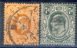 UK Edward VII 1909-10 Edoardo VII Serie N. 122-123 Usati Cat. € 24 - Non Classificati