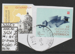 12.9.2013 - SkFM/DM "Österr. Wahrzeichen - Lindwurmbrunnen"-  O Gestempelt Auf Briefstück - S. Scan (3121o + 3225o ABs)) - Oblitérés