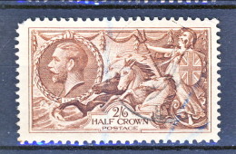 UK Giorgio V 1934 N. 198 S. 2,6 Bruno Seppia Fondo A Linee Incrociate Usato Catalogo € 10 - Zonder Classificatie