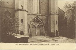2 AKs Berlin Alt-Berlin Kloster-Kirche Portal + Chorgestühl ~1920 # - Mitte