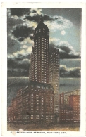 USA - NY - Singer Building At Night, New York City - Published By The Union News Company - Autres Monuments, édifices