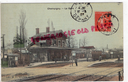 89 - CHAMPIGNY - LA GARE   1907  CARTE TOILEE  YONNE - Champigny