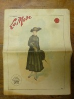 1916  LA MODE  Avec Son Dessin De Broderie Décalquable Au Fer Chaud  (chemise Brodée); Cuisine De Guerre Etc - Cartamodelli