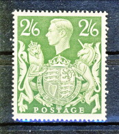 UK Giorgio VI 1942 N. 233 - 2,5 Scellini Verde MH - Non Classificati