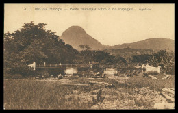 SÃO TOMÉ E PRÍNCIPE- A.C. Ilha Do Principe -Ponte Municipal Sobre O Rio Papagaio.  Carte Postale - Sao Tome En Principe