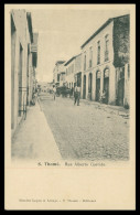 SÃO TOMÉ E PRÍNCIPE - Rua Alberto Garrido ( Ed. Mendes Lopes & Araujo)   Carte Postale - Sao Tome Et Principe