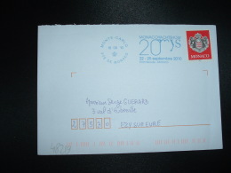 LETTRE Pour FRANCE TPBLASON OBL.MEC.18 08 10 MONTE-CARLO + MONACO YACHT SHOW 20 + 22-25 Septembre 2010 Port Hercule Mona - Storia Postale