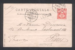 Vaud - LEYSIN - Cachet Linéaire De Gare Et Timbre à Date Du 2 Mars 1903 - Carte Photo Lugeurs à Leysin - Railway