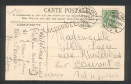 Neuchatel - Cachet Linéaire De Gare Et Ambulant N° 9  - 3 Août 1908 - CPA Neuchatel - Bahnwesen