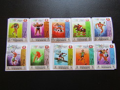 JO185    Olympique 1972  Royaume Yemen  10 Timbres - Summer 1972: Munich