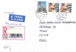 L1225 - Slovakia (2004) 069 01 Snina 1 (R-letter) Tariff: 54,00 SKK (stamp: City Komarno, City Nitra) - Covers & Documents