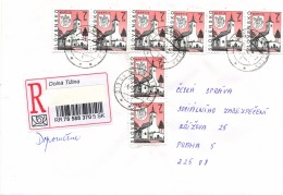 L1239 - Slovakia (2005) 013 04 Dolna Tizina (R-letter) Tariff: 56,00 SKK (stamp: 8x City Martin) - Briefe U. Dokumente