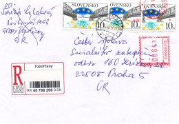 L1244 - Slovakia (2003) 955 01 Topolcany 1 (R-letter) Tariff: 49,00 SKK (stamp + Post Office Franking Machine!) - Storia Postale