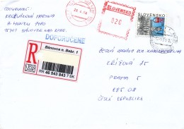 L1254 - Slovakia (2004) 957 01 Banovce Nad Bebravou 1 (R-letter) Tariff: 52 SKK (stamp + Post Office Franking Machine!) - Lettres & Documents