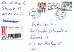 L1257 - Slovakia (2004) 013 13 Rajecke Teplice (R-letter) Tariff: 52,00 SKK (stamp: Nitra, Zvolen, EUROPA 2004) - Cartas & Documentos