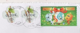 LETTRE DE FINLANDE DE 2011 - TIMBRES ORIGINAUX FLEURS, POUSSINS, OEUFS - VOIR LE SCANNER - Cartas & Documentos